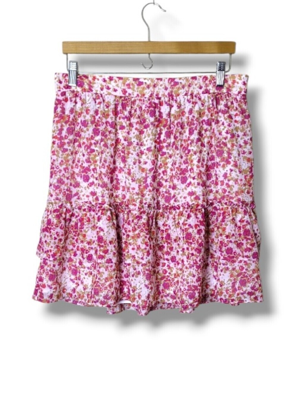 J. Crew Floral Chiffon Mini Skirt • Ruffles Cottagecore Size M NWT
